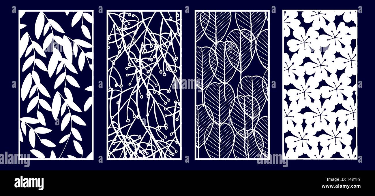 Set of Decorative laser cut panels Stock Vector Image & Art - Alamy