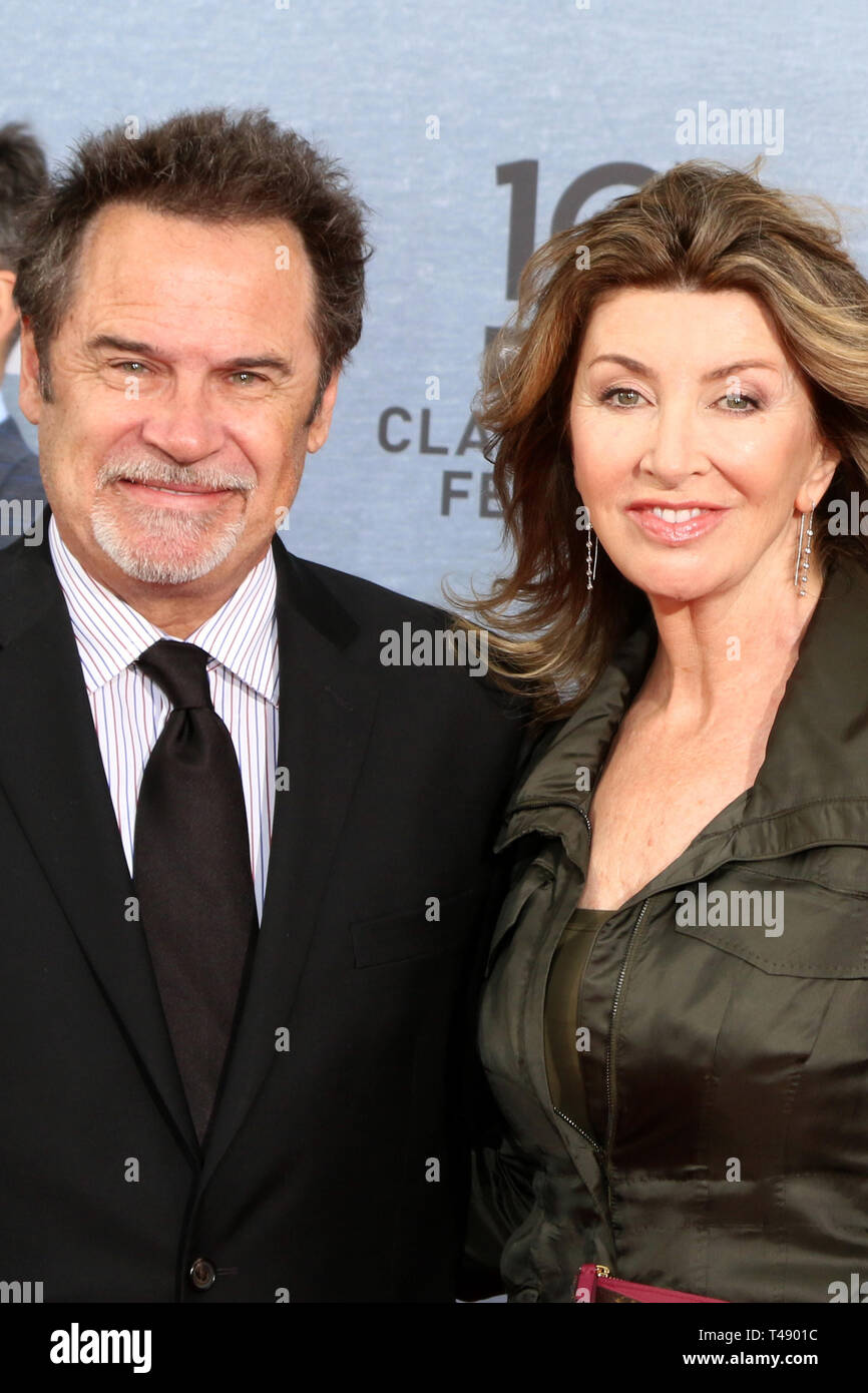 April 11, 2019 - Los Angeles, CA, USA - LOS ANGELES - APR 11:  Dennis Miller, Carolyn Espley at the 2019 TCM Classic Film Festival Gala - ''When Harry Met Sally'' at the TCL Chinese Theater IMAX on April 11, 2019 in Los Angeles, CA (Credit Image: © Kay Blake/ZUMA Wire) Stock Photo