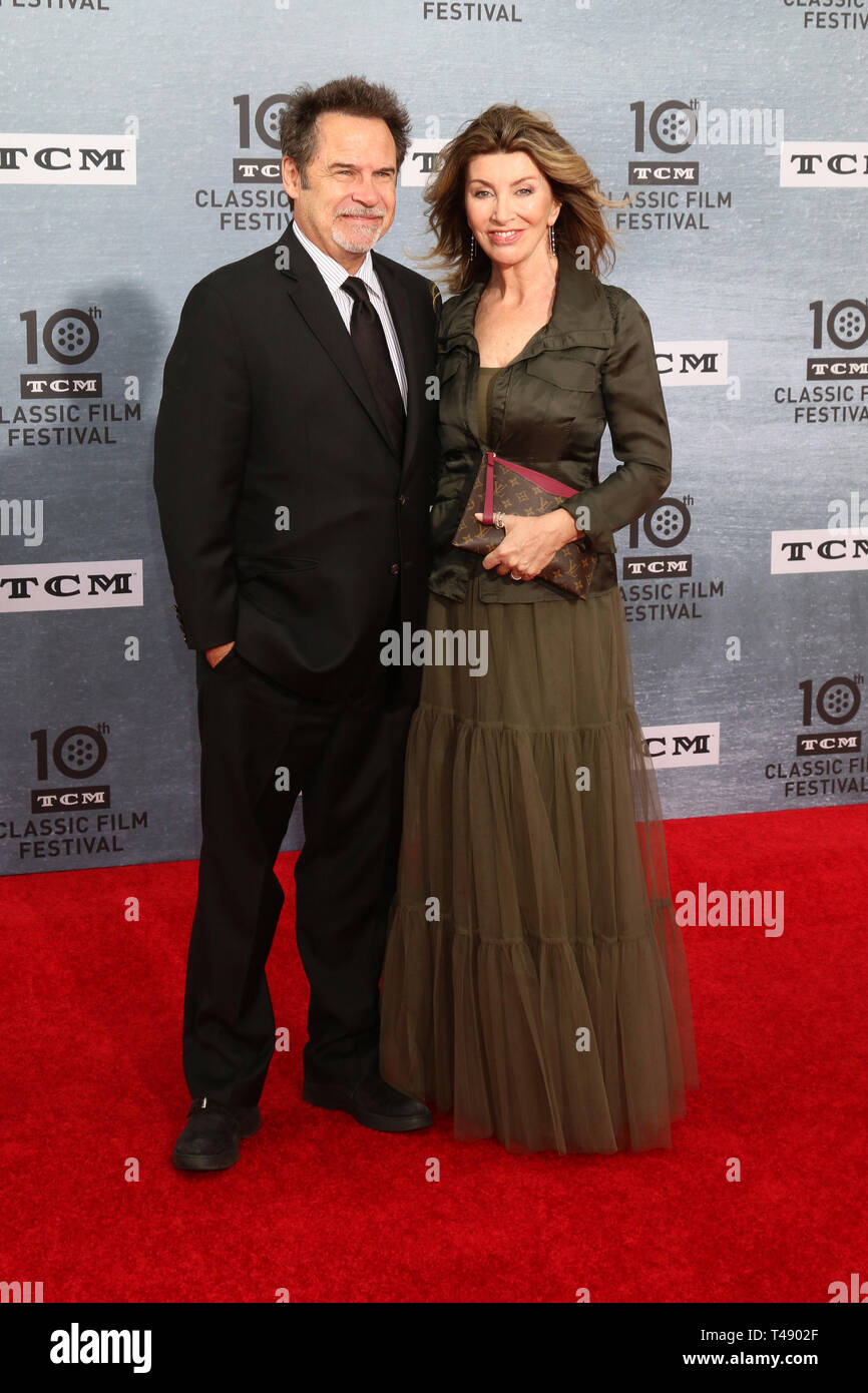 April 11, 2019 - Los Angeles, CA, USA - LOS ANGELES - APR 11:  Dennis Miller, Carolyn Espley at the 2019 TCM Classic Film Festival Gala - ''When Harry Met Sally'' at the TCL Chinese Theater IMAX on April 11, 2019 in Los Angeles, CA (Credit Image: © Kay Blake/ZUMA Wire) Stock Photo