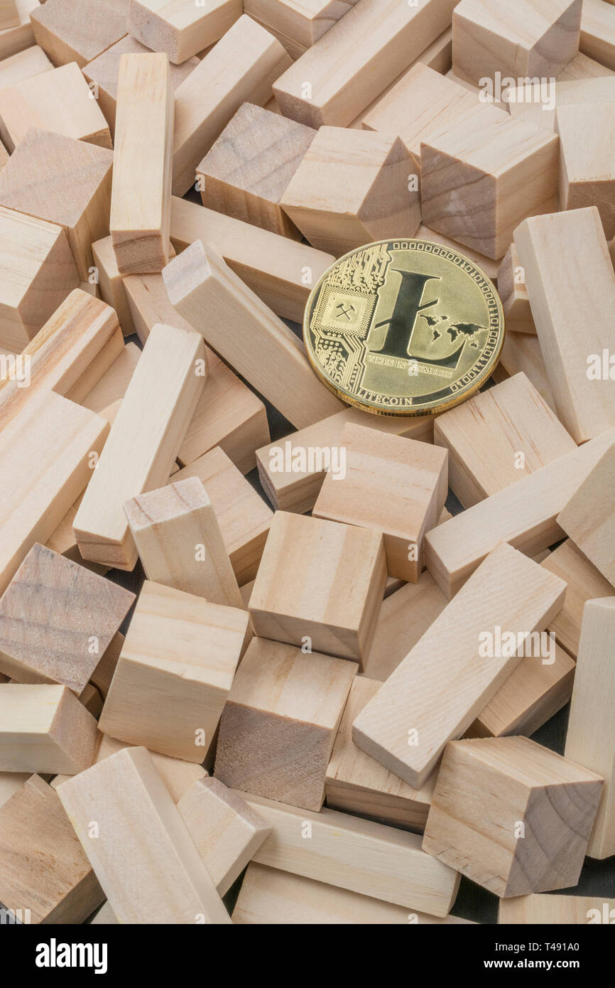 Cryptocurrency Litecoin token on small wooden bricks - For FTX  cryptocurrency crash, Litecoin fall, Litecoin price crash, risky  investments Stock Photo - Alamy