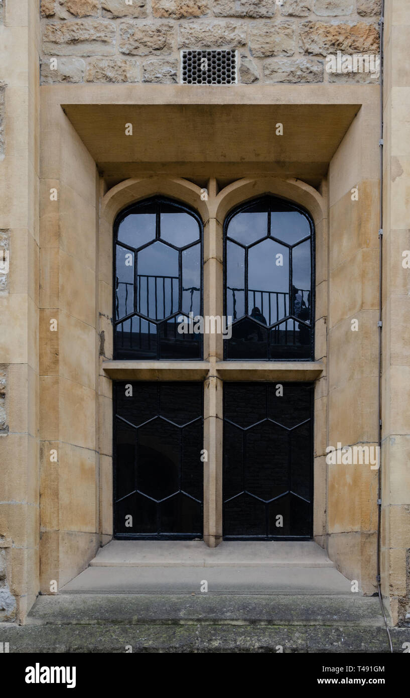 Old leaded window Stock Photo Alamy