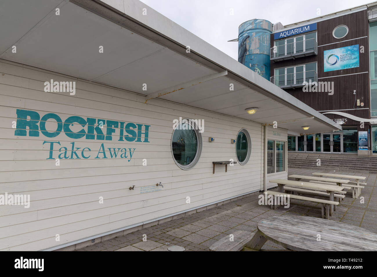 Rockfish Seafood Restaurant and take away, Plymouth Stock Photo