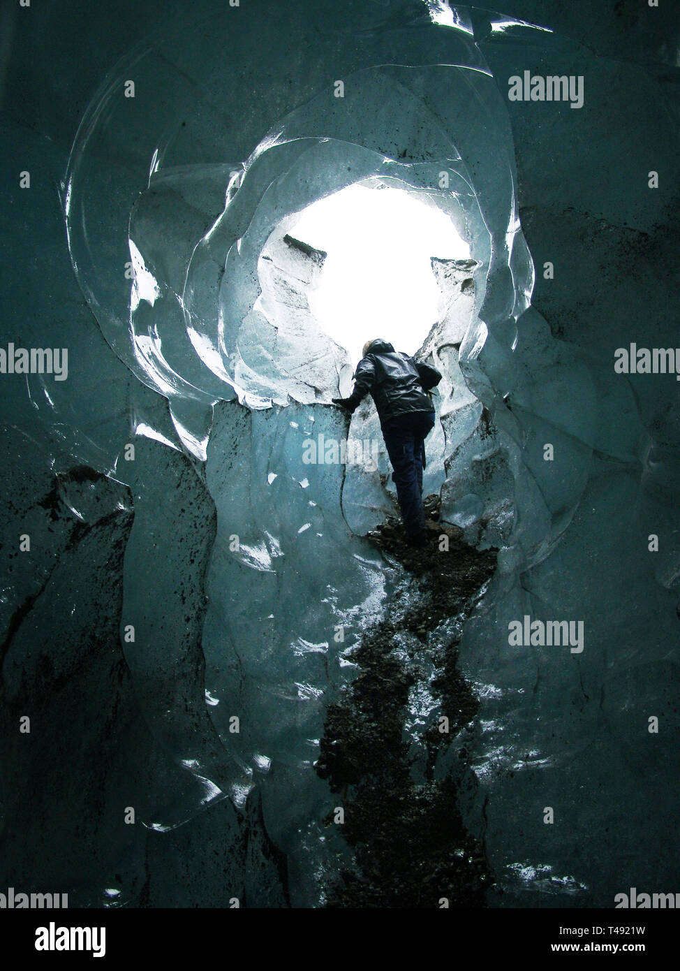 glacial cave / svínafellsjökull / glasier Stock Photo