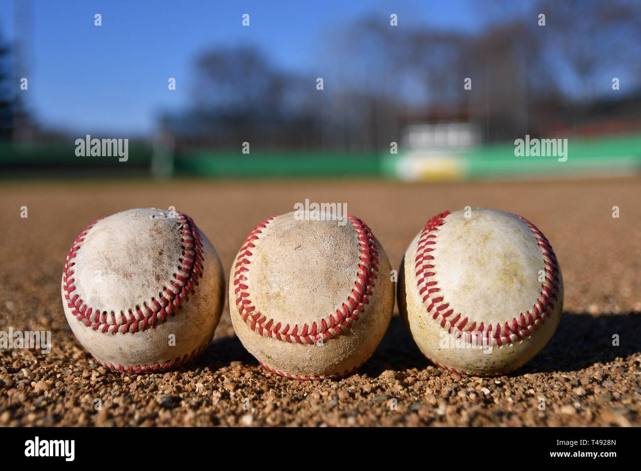 Baseball In The Infield Stock Photo - Download Image Now