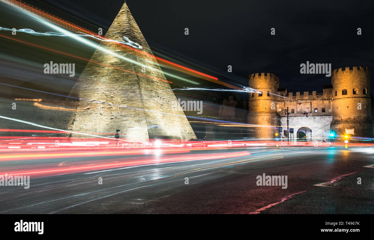 Pyramid in Rome Stock Photo