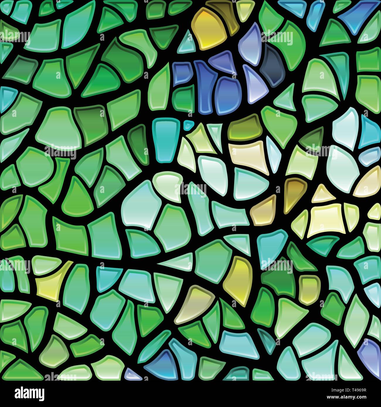 abstract vector stained-glass mosaic background - bright green Stock ...