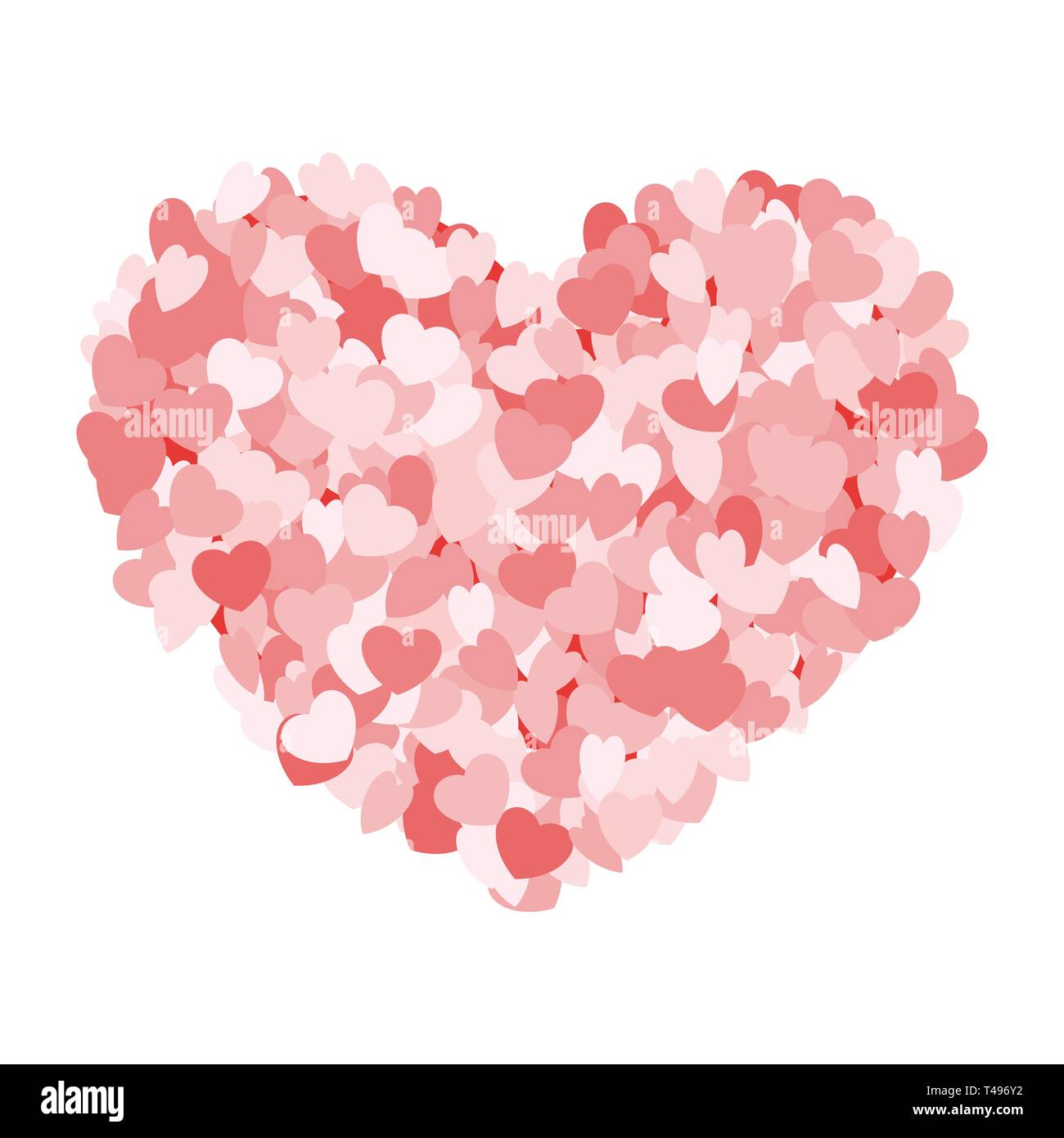 Valentine day design template for greeting card with heart. Vector ...