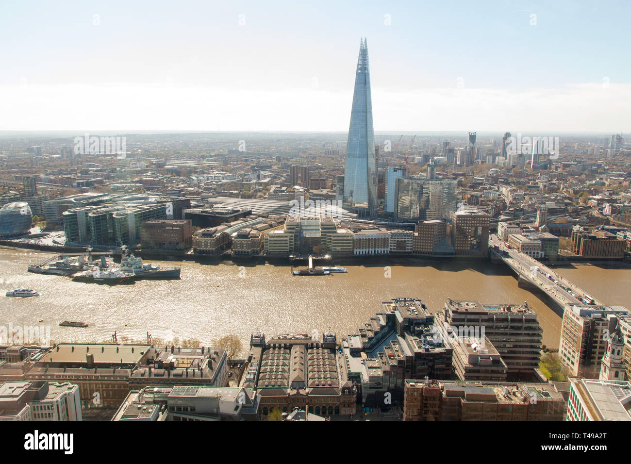 The Shard photographed from the Sky Garden, 20 Fenchurch Street, London, England, United Kingdom. Stock Photo