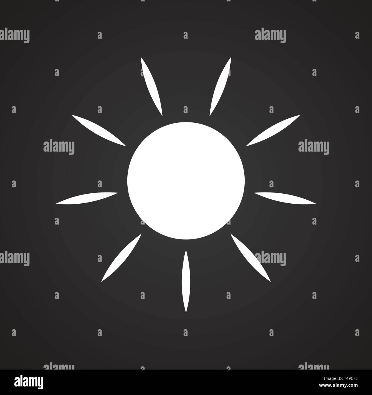 Sun icon on background for graphic and web design. Simple vector sign ...