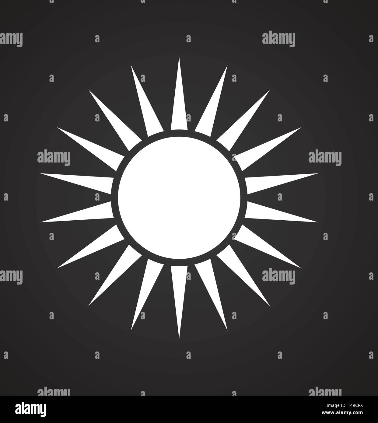 Sun icon on background for graphic and web design. Simple vector sign ...
