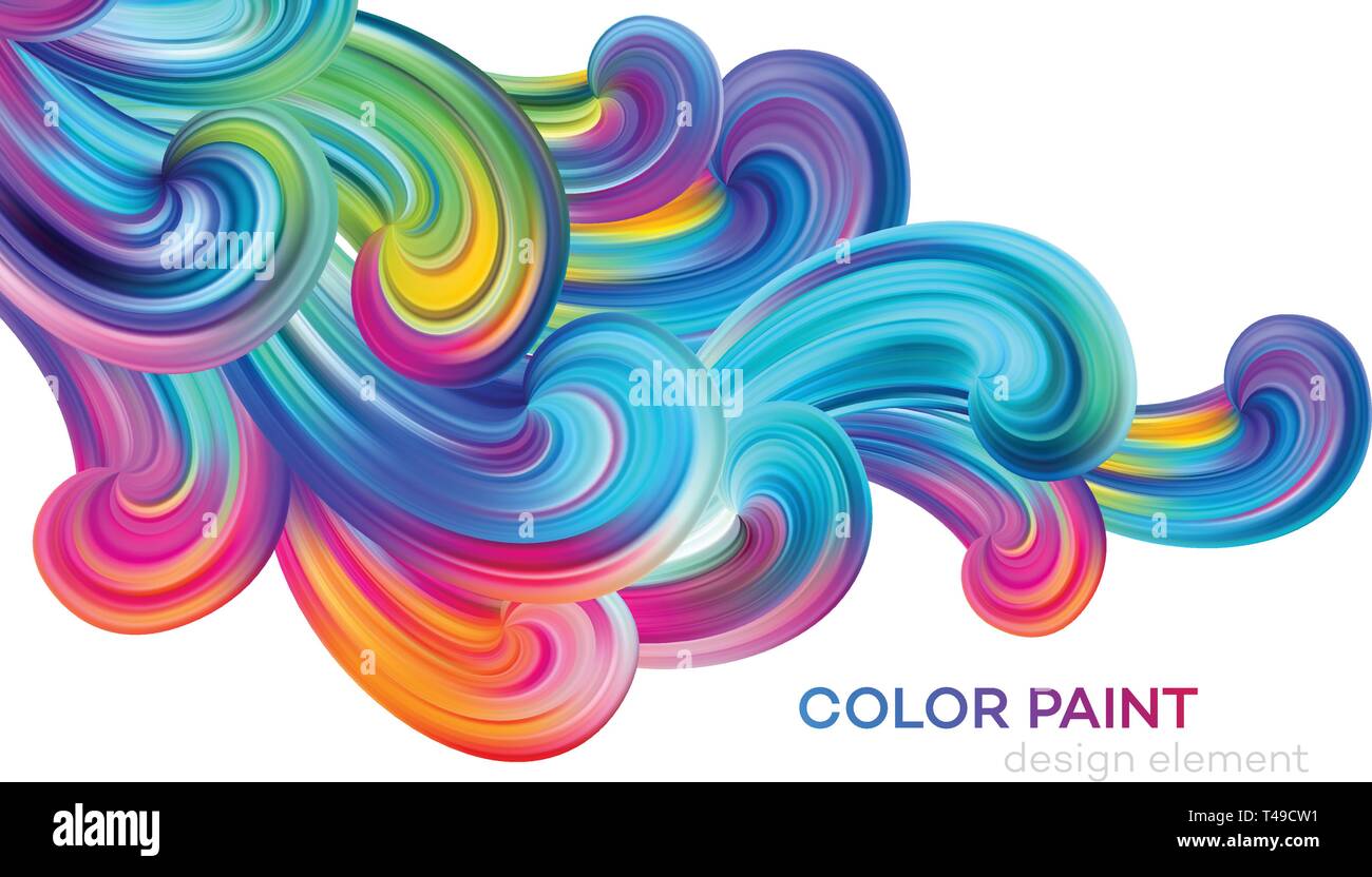 Modern colorful flow poster. Wave Liquid shape color paint. Art design for your design project. Vector illustration Stock Vector