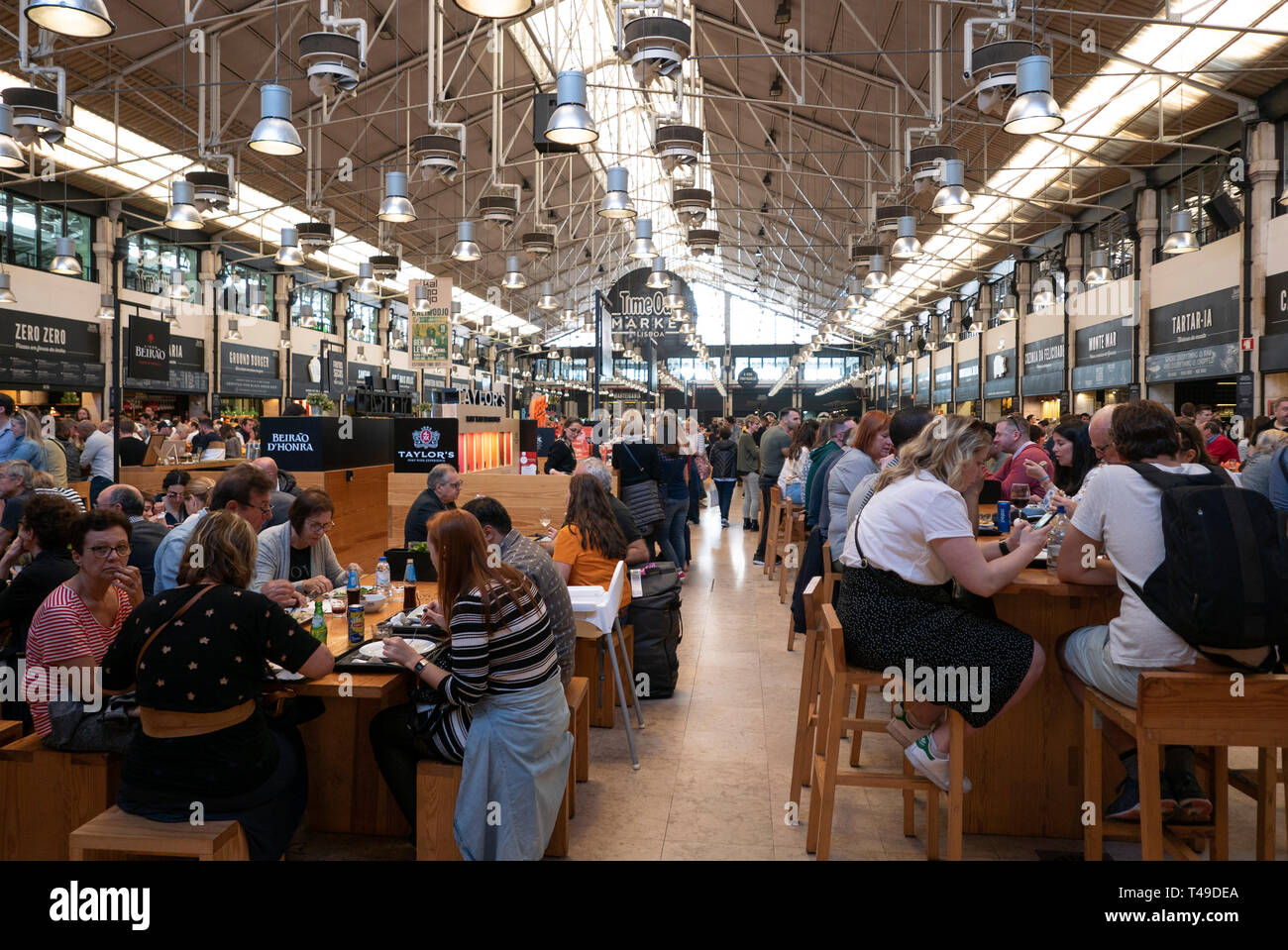 Time Out Market - Mercado da Ribeira - Lisbon, Portugal, Europe Stock Photo