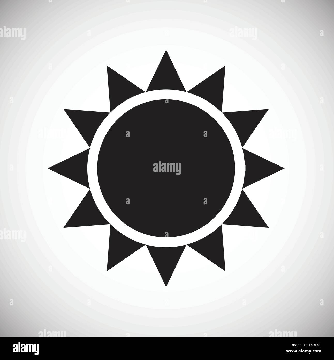Sun icon on background for graphic and web design. Simple vector sign ...