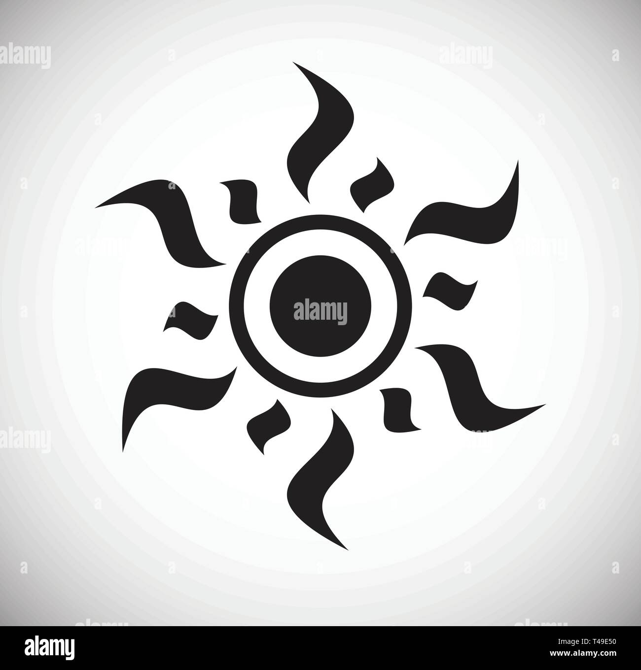 Sun icon on background for graphic and web design. Simple vector sign ...