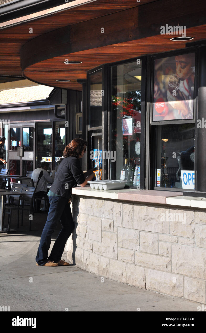 Ordering Food at one of the Niagara Falls Park Concession Stands at