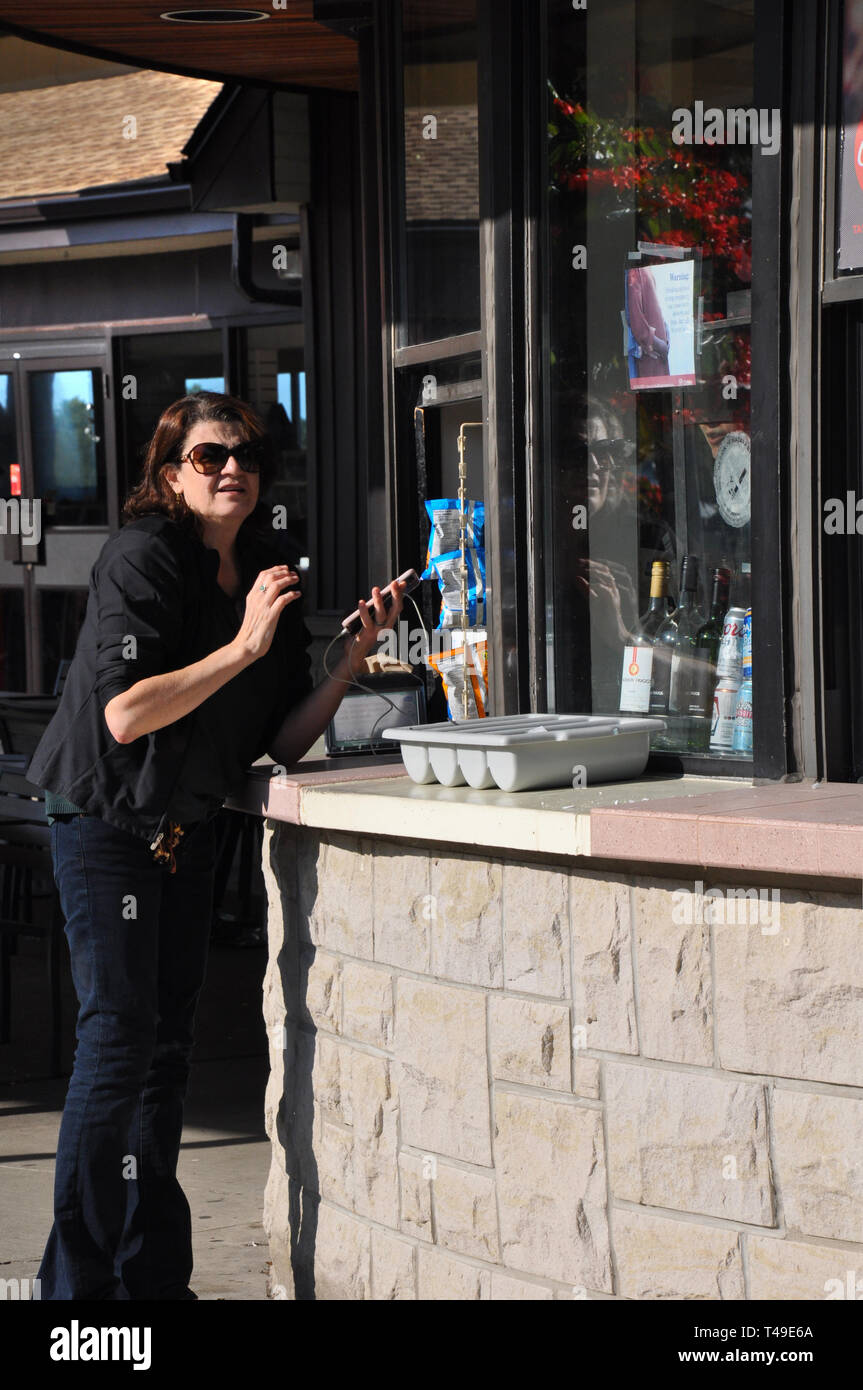 Ordering Food at one of the Niagara Falls Park Concession Stands at