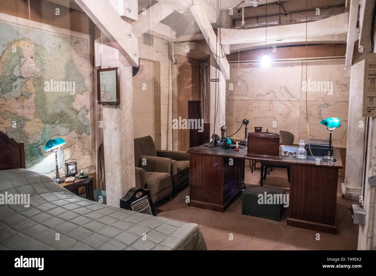 Churchill War Rooms Museum London England Stock Photo