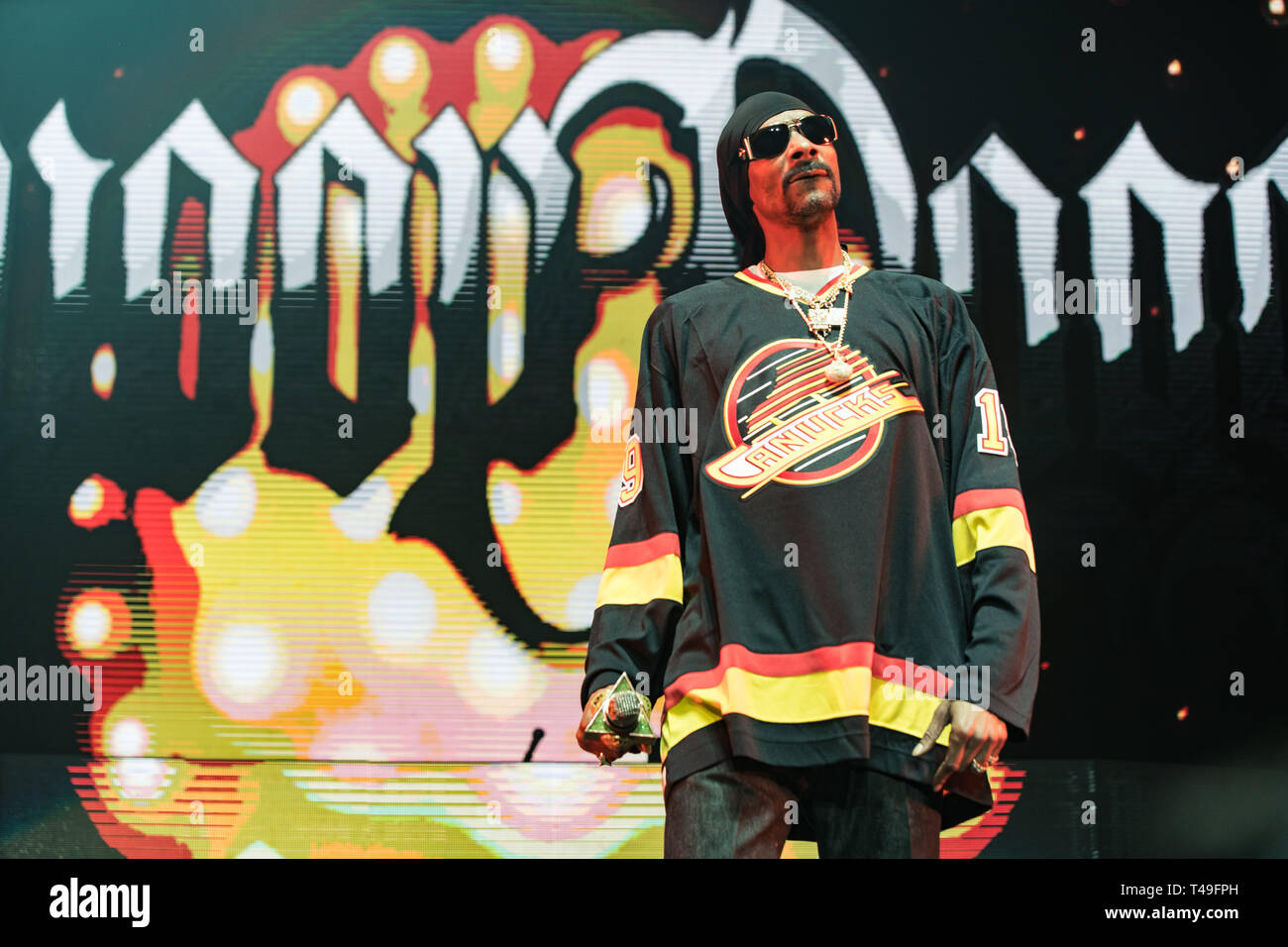 American rapper Snoop Dogg performing at Rogers Arena in Vancouver, BC on February 22nd, 2019 Stock Photo