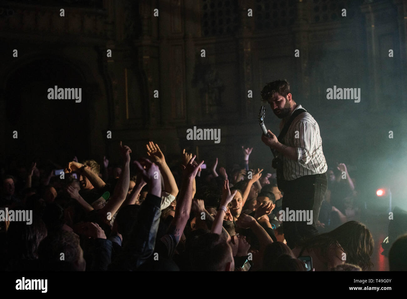 UK rock band Foals performing at the Orpheum Theatre in vancouver, BC on March 18th 2019 Stock Photo