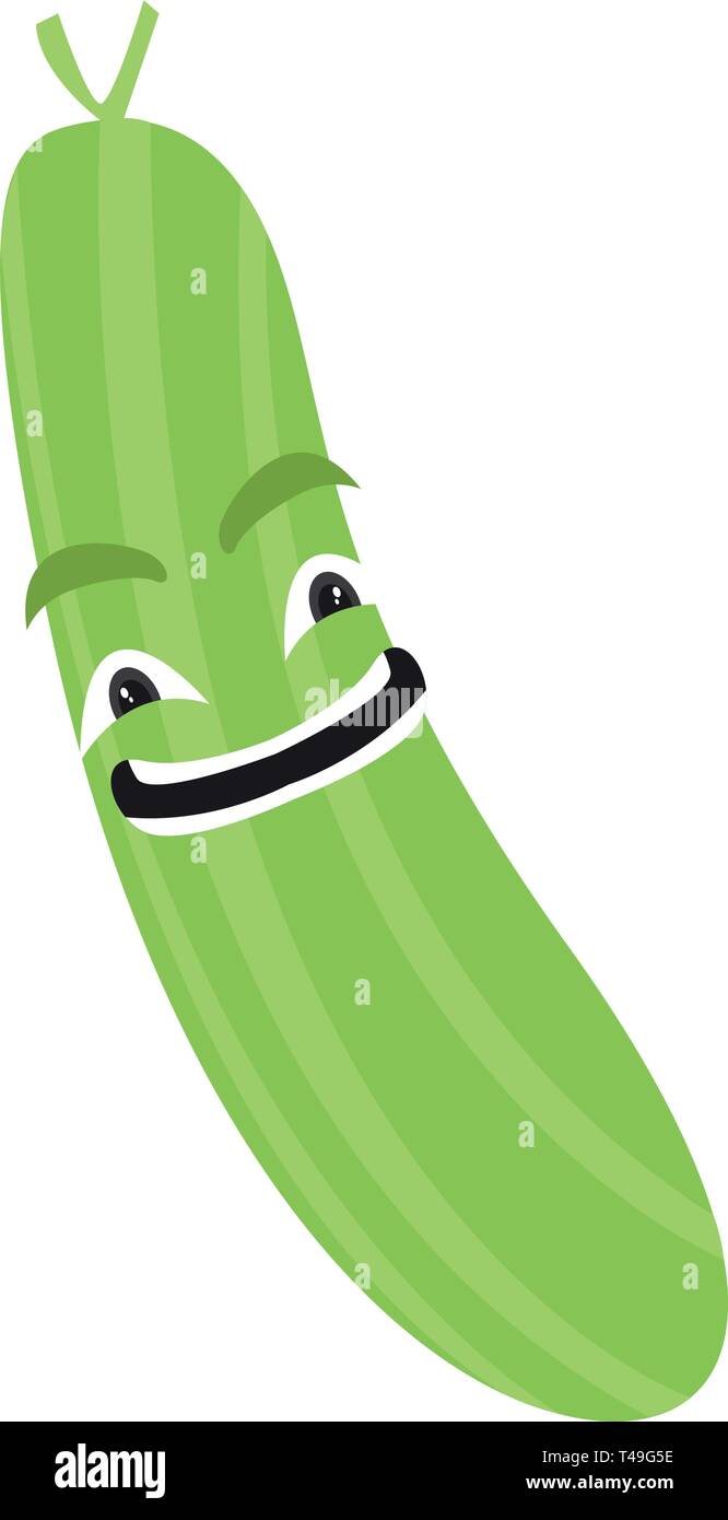 Happy cucumber cartoon Stock Vector Image & Art - Alamy