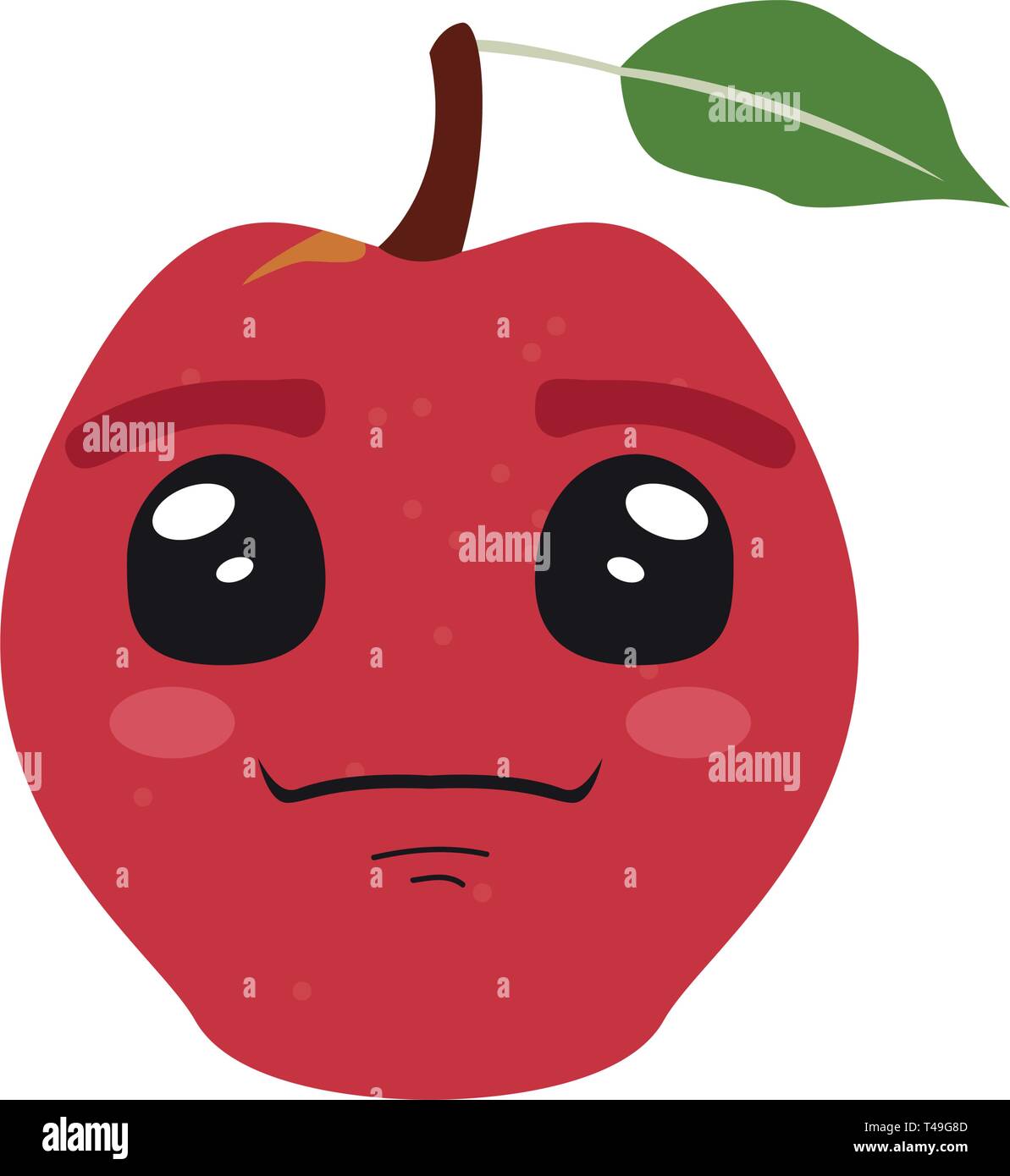 Cute apple cartoon Stock Vector