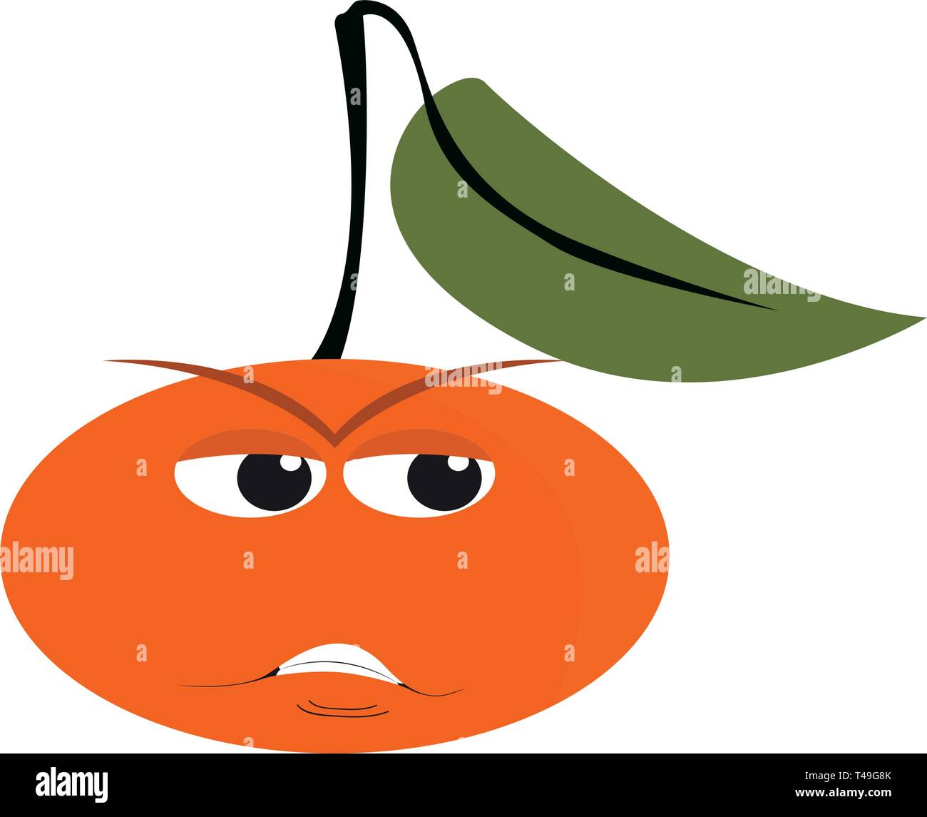 Annoyed tangerine cartoon Stock Vector Image & Art Alamy