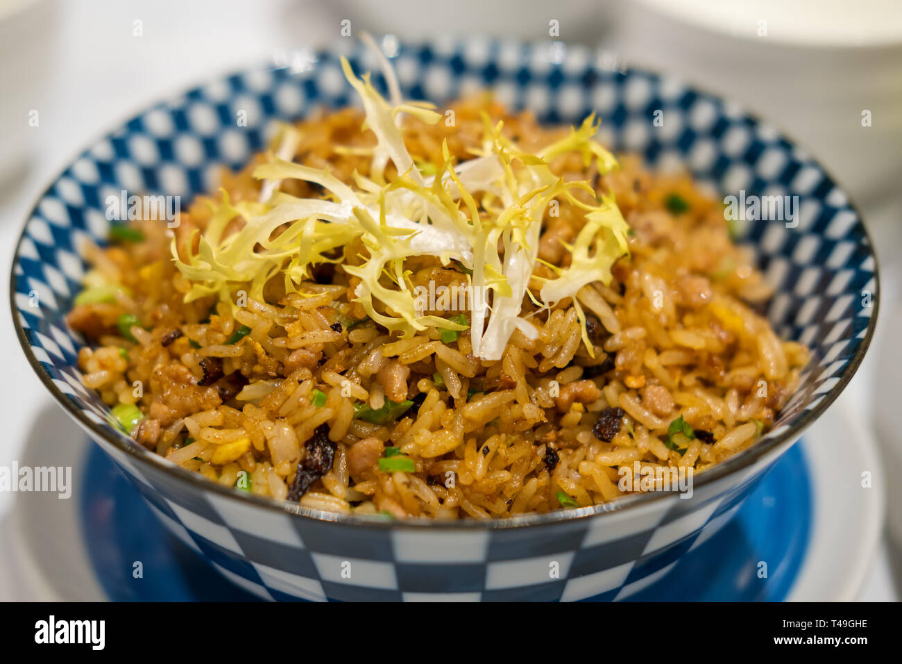 Stir fried rice with diced pork Stock Photo Alamy