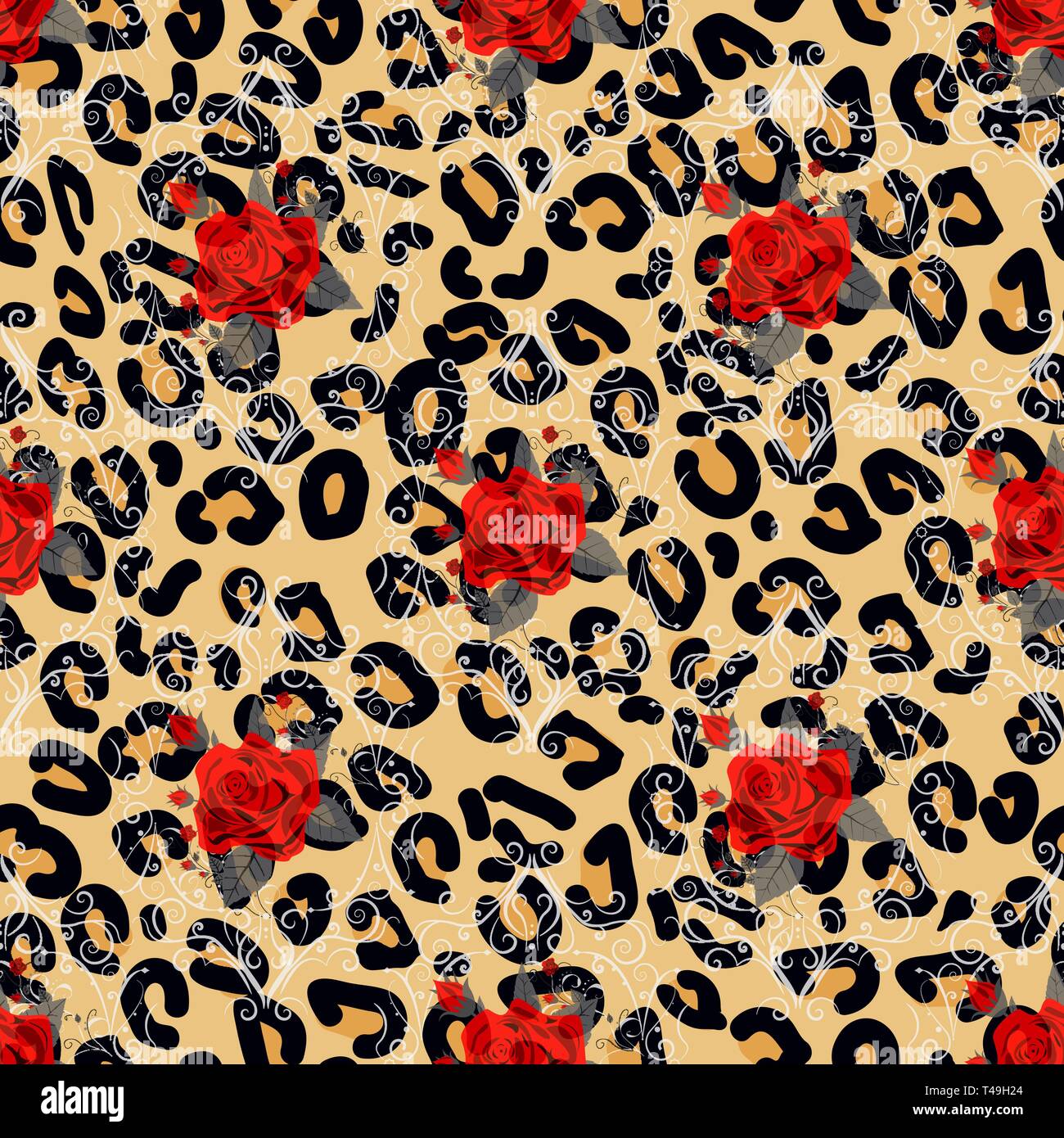 leopard print  Red Rose Style