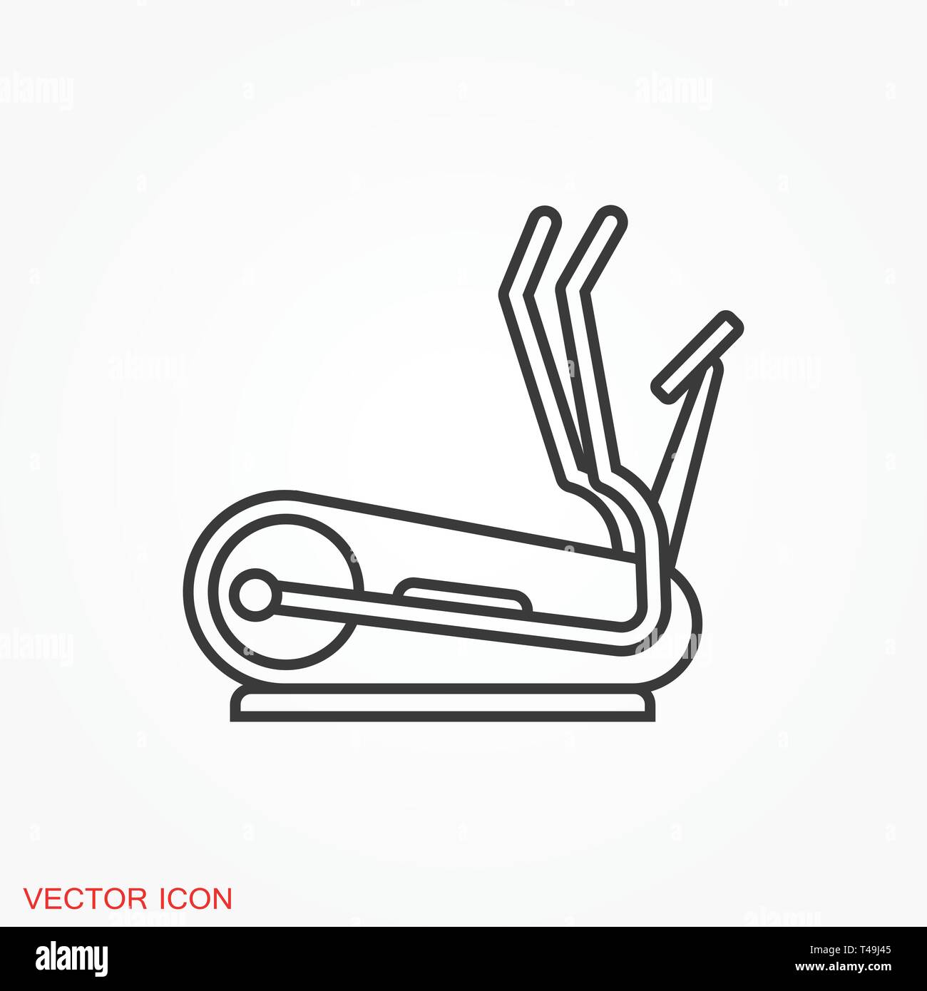 Elliptical machine gym icon, vector sign symbol Stock Vector Image & Art -  Alamy