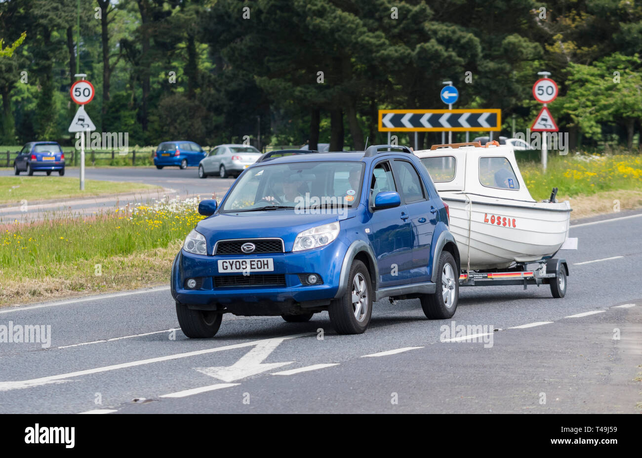 Car towing trailer hires stock photography and images Alamy