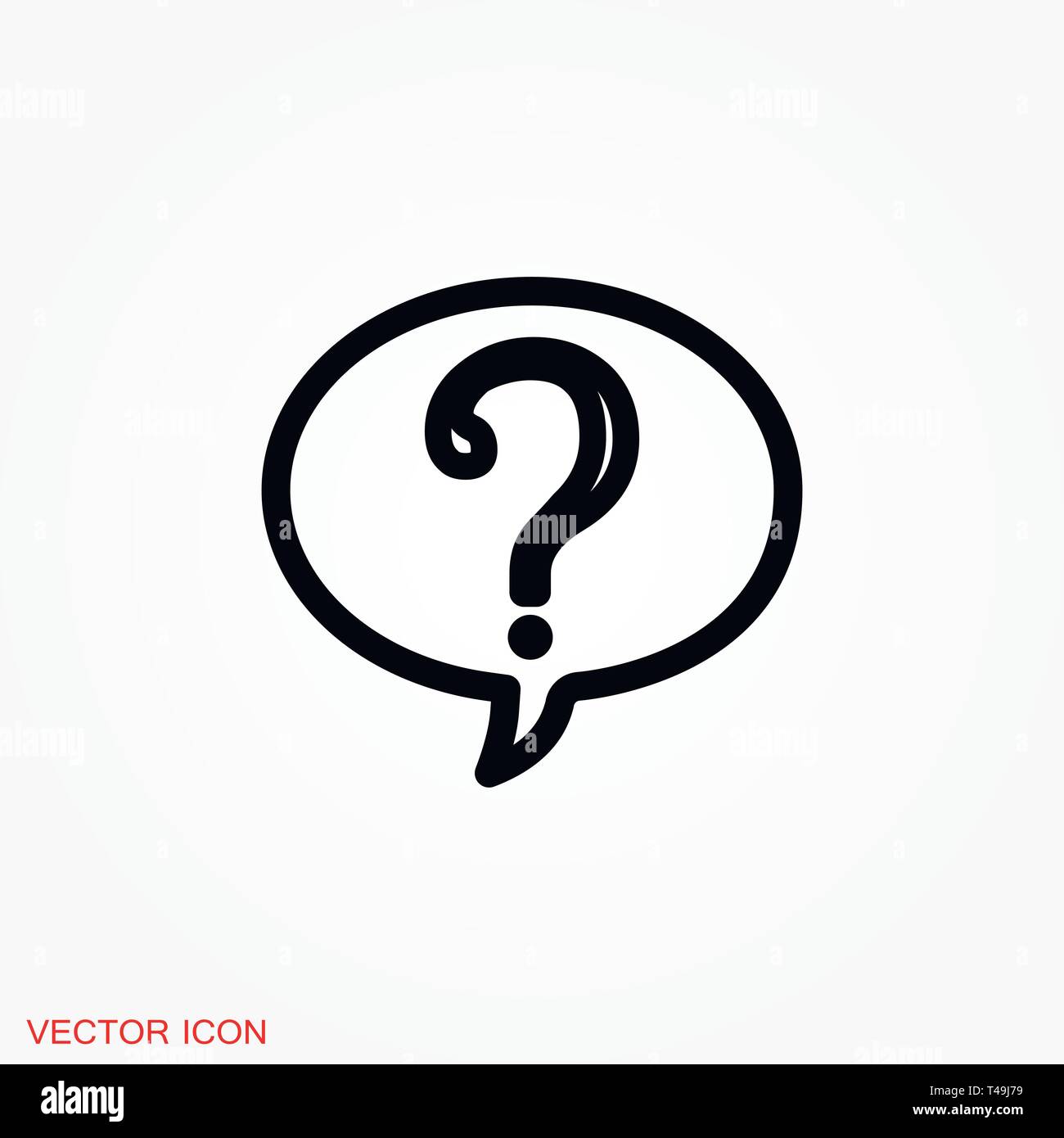 Information support, question mark icon vector sign symbol Stock Vector