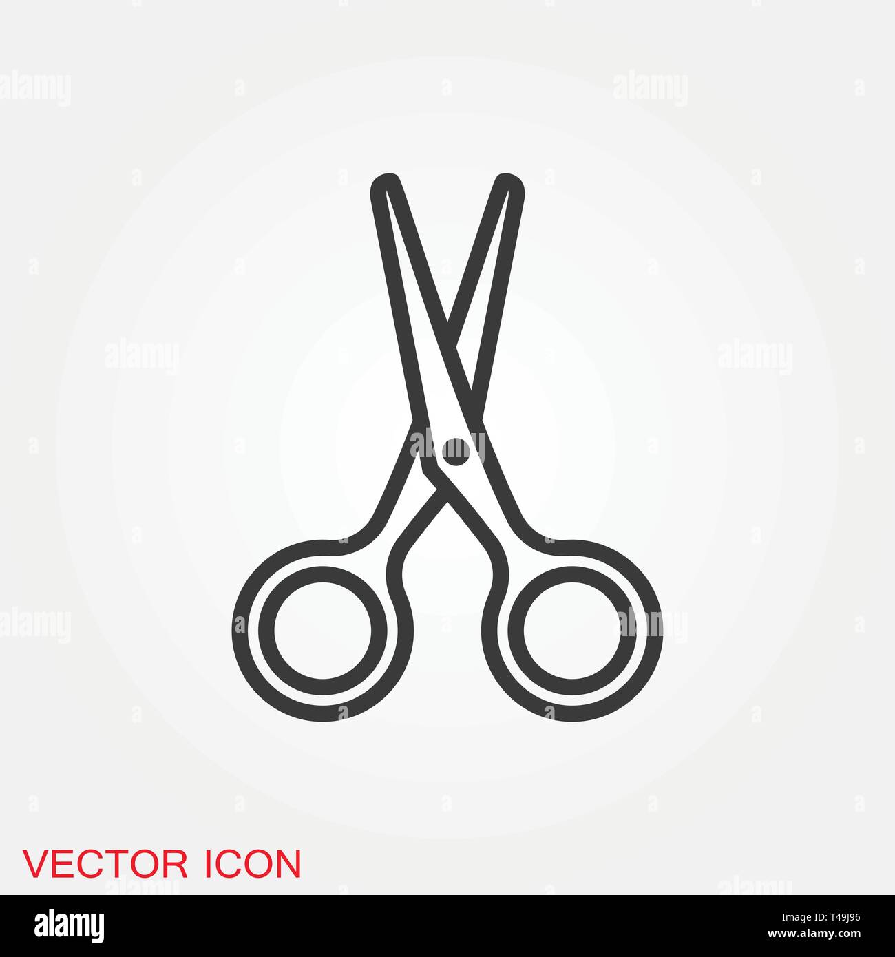 Scissors icon vector sign symbol Stock Vector