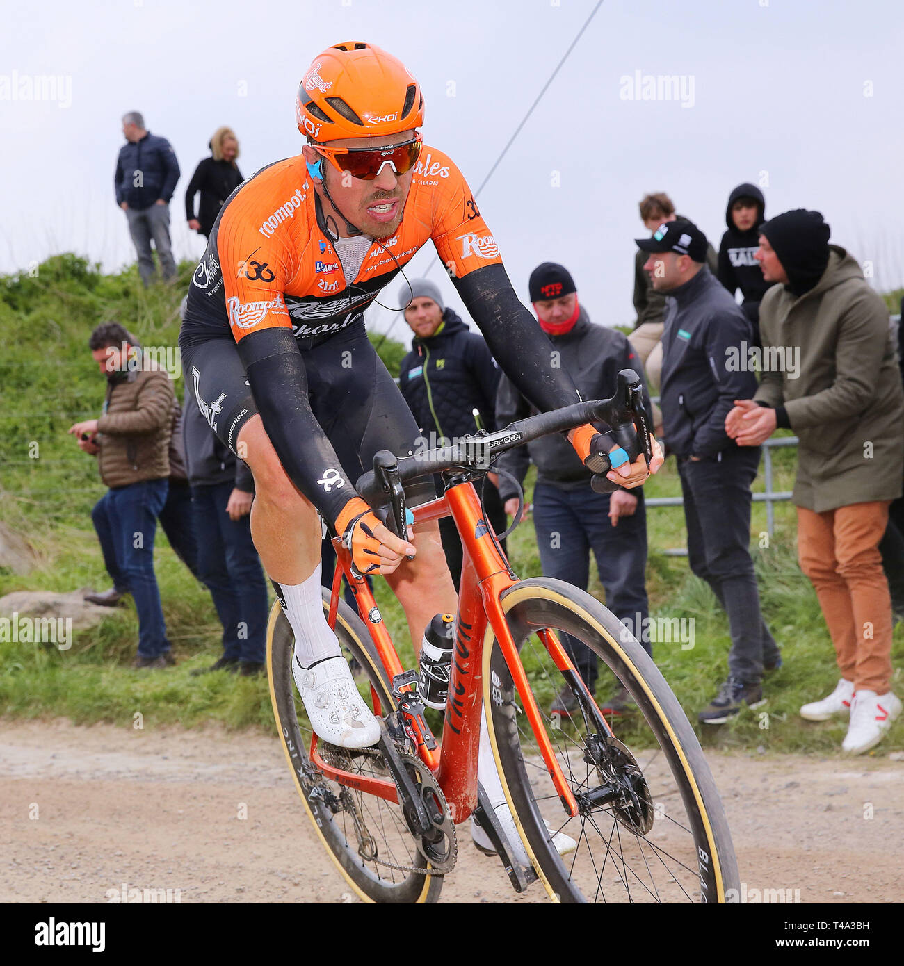 Parijs, 14-04-2019, cycling, Parijs - Roubaix, Boy van Poppel Stock Photo