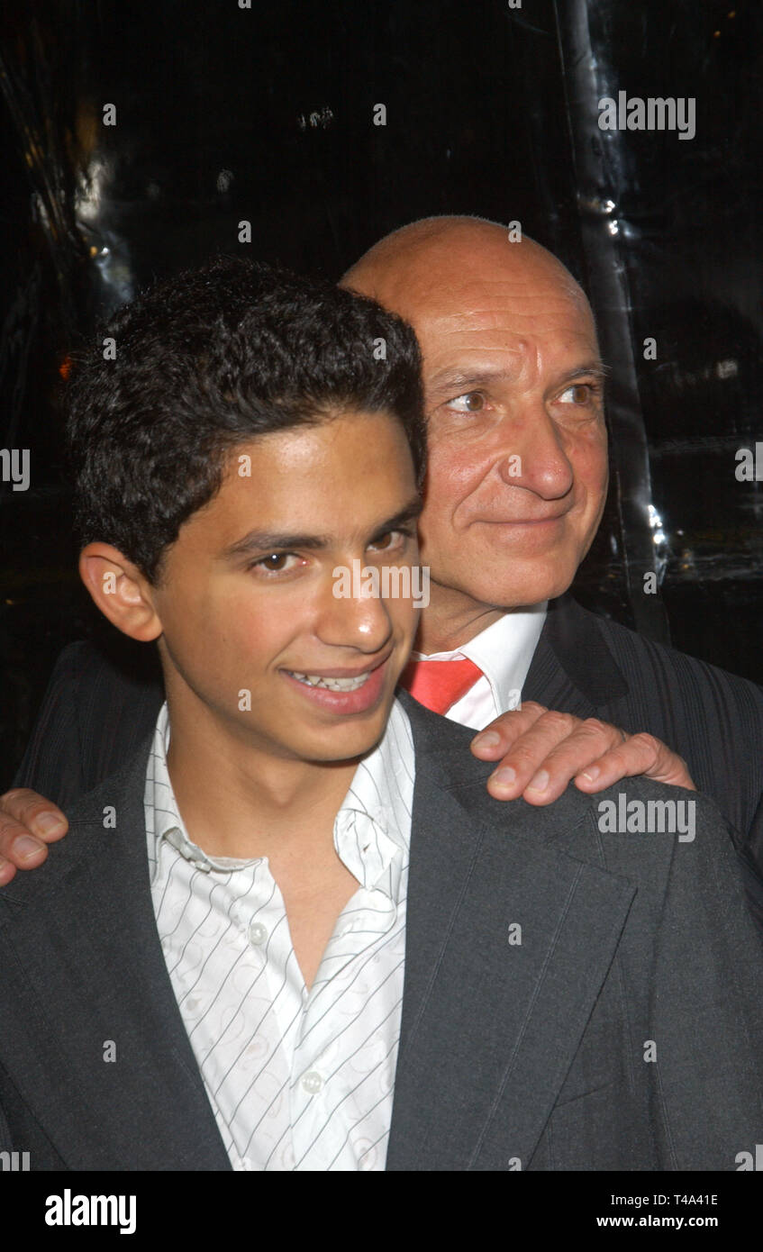 LOS ANGELES, CA. November 09, 2003 Actors BEN KINGSLEY & JONATHAN AHDOUT at the world premiere