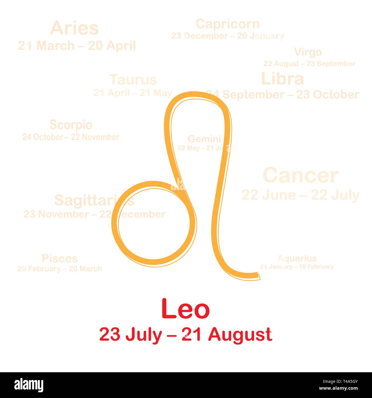 Zodiac Sign Leo Vector Illustration On White Background Stock Vector Image Art Alamy Zodiac Sign Leo Vector Illustration On White Background Stock Vector Image Art Alamy