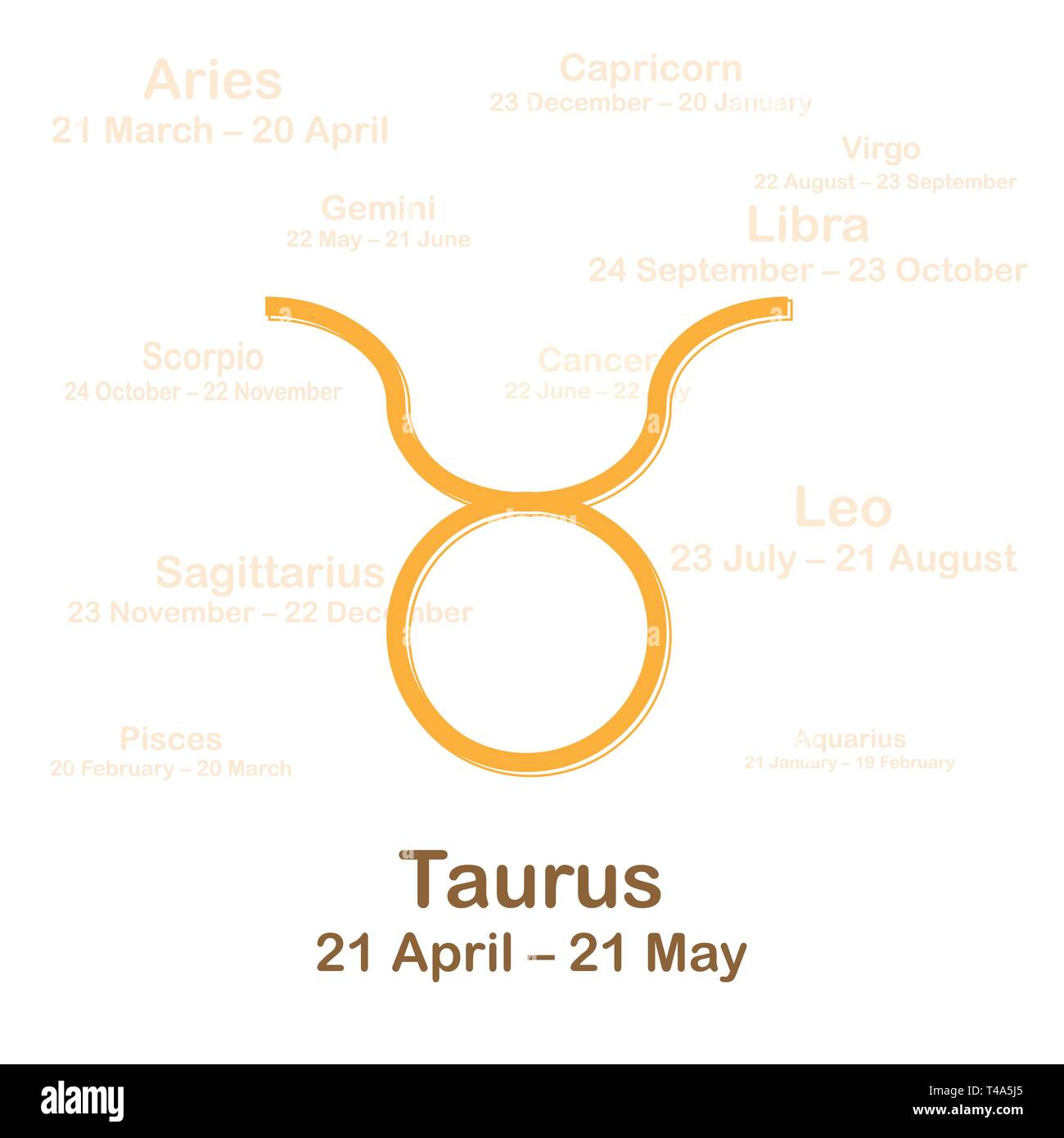 Zodiac Sign Taurus Vector Illustration On White Background Stock Vector Image Art Alamy Zodiac Sign Taurus Vector Illustration On White Background Stock Vector Image Art Alamy
