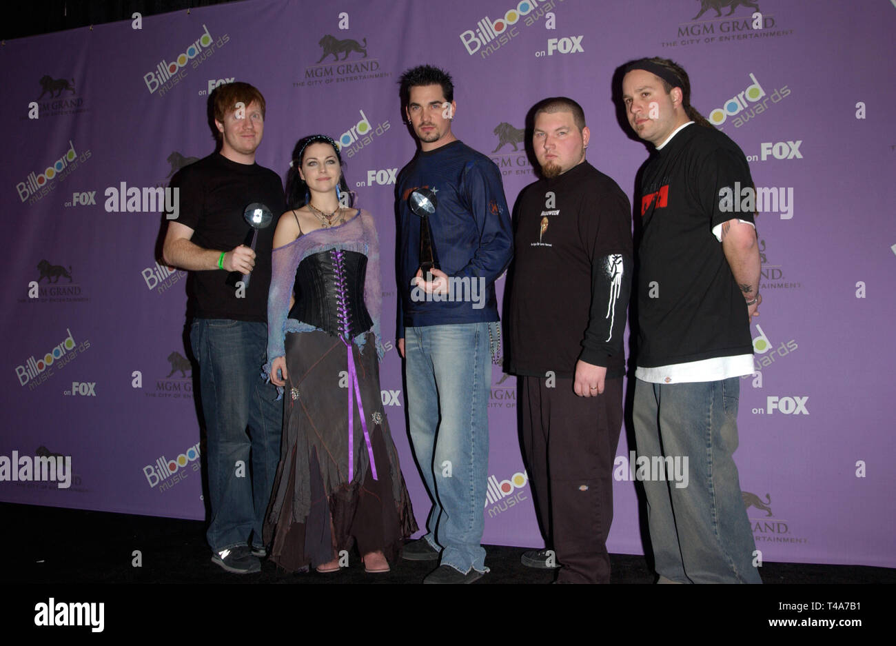 LAS VEGAS, NV. December 10, 2003: EVANESCENCE at the 2003 Billboard Music Awards at the MGM Grand, Las Vegas. Stock Photo