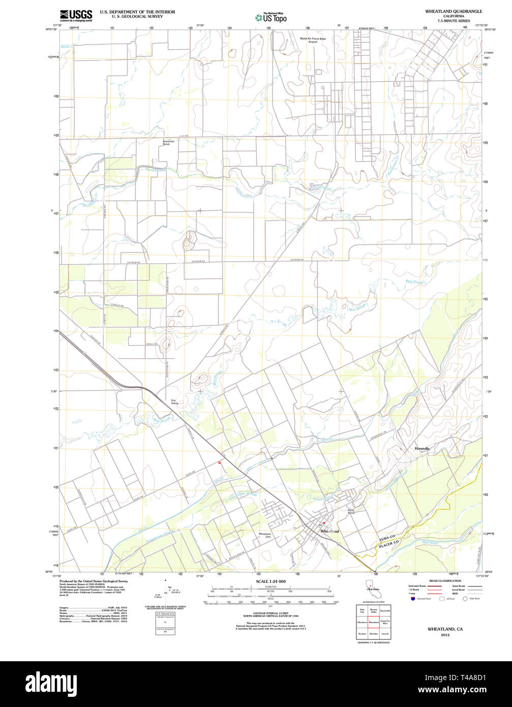 Map Of Wheatland High Resolution - Usgs Topo Map California Ca Wheatland 20120301 Tm Restoration T4A8D1