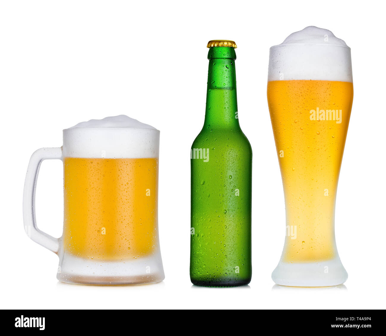 Beer bottle and glass Stock Photo Alamy