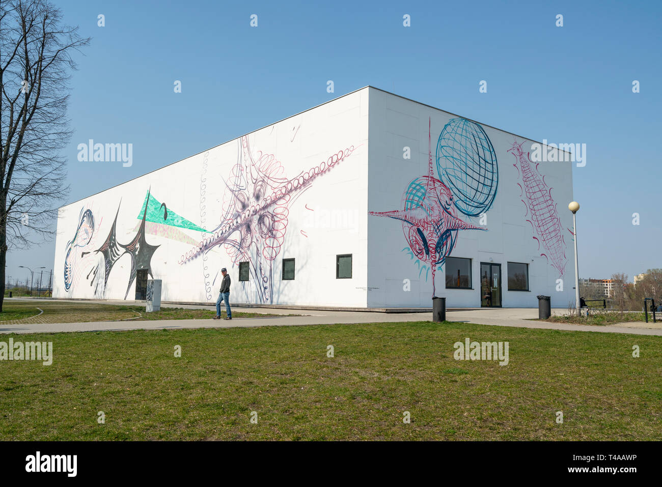 Warsaw, Poland. April 2018.  An external view of Museum of Modern Art building Stock Photo