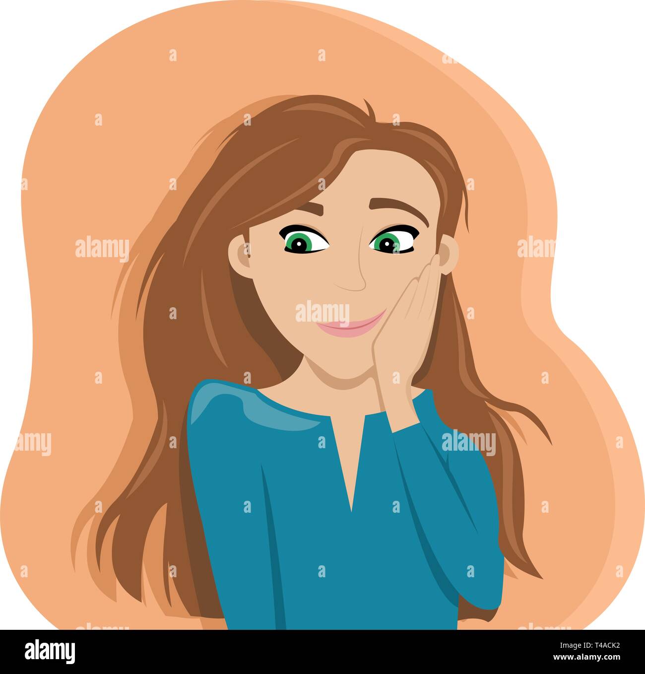 Cartoon confused girl hi-res stock photography and images - Page 2 - Alamy