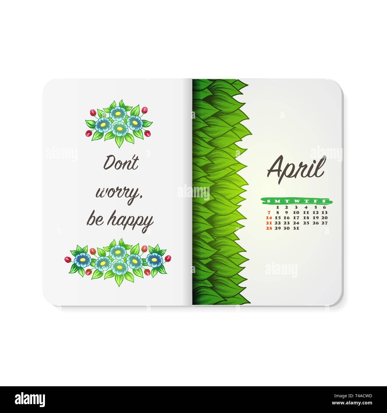 Planner template flowers Stock Vector Images - Alamy