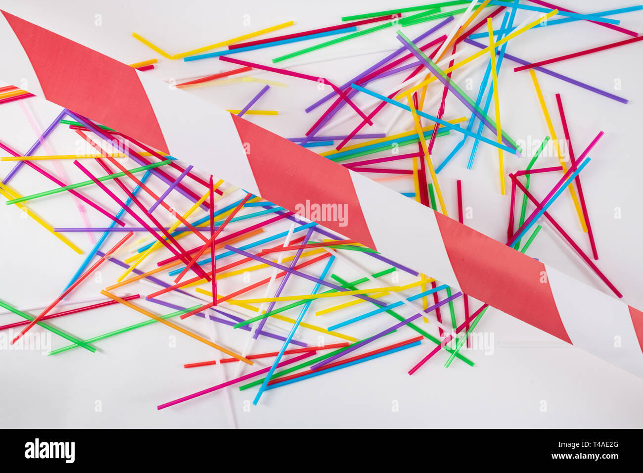 Colorful bright bunch of straws lying on the floor Stock Photo - Alamy