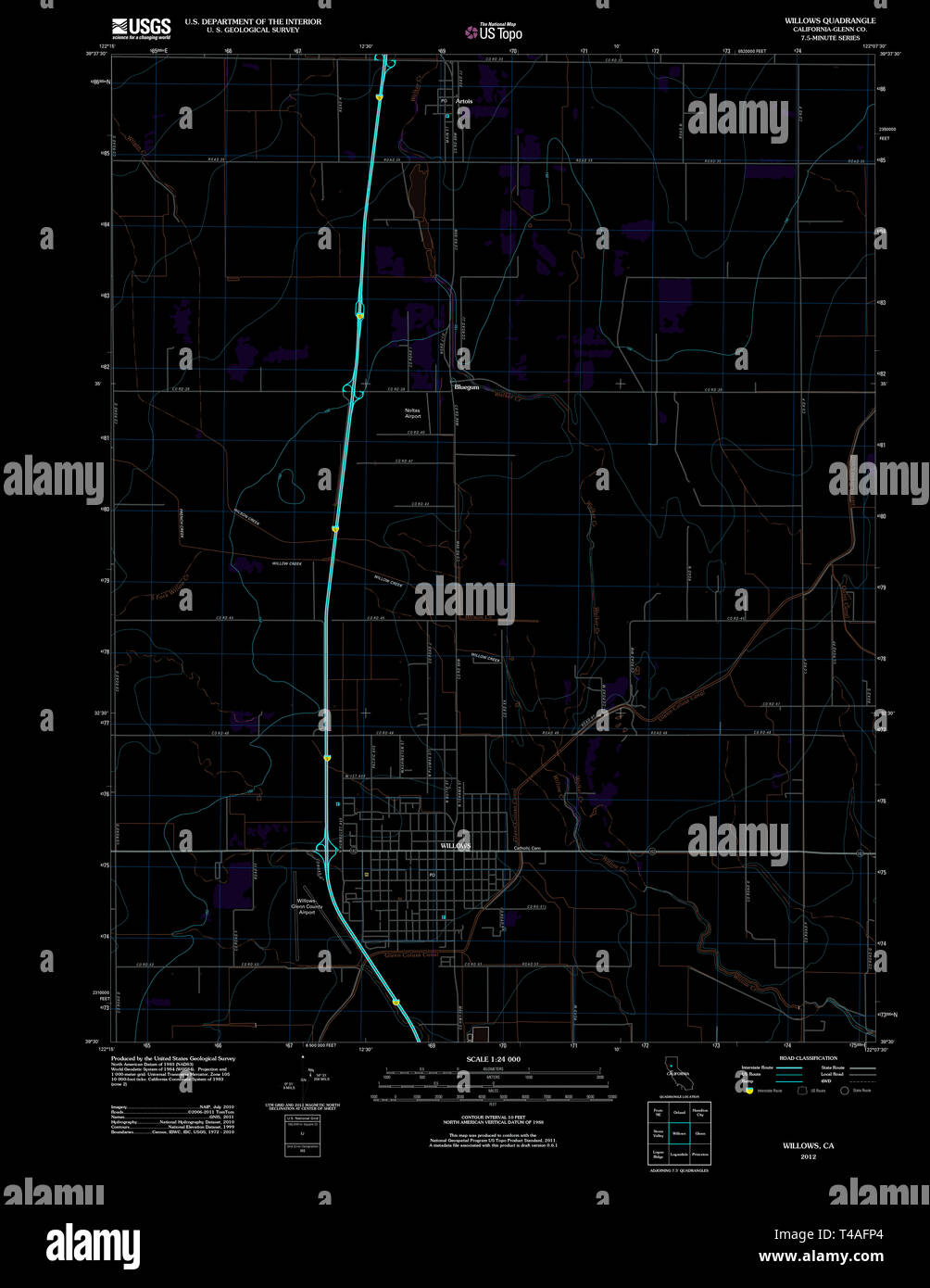 Willows california map hires stock photography and images Alamy