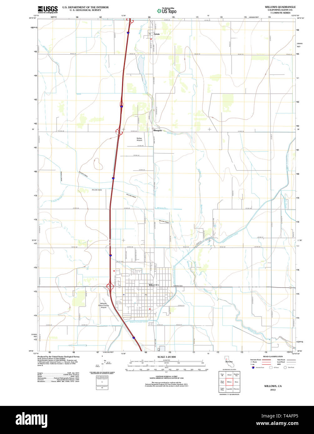 Map of willows hires stock photography and images Alamy