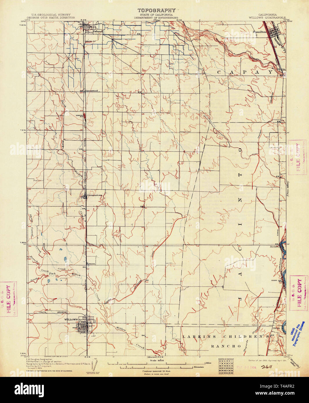 Map of willows hires stock photography and images Alamy