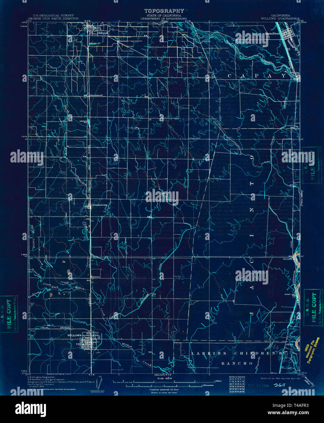 Willows california map hires stock photography and images Alamy