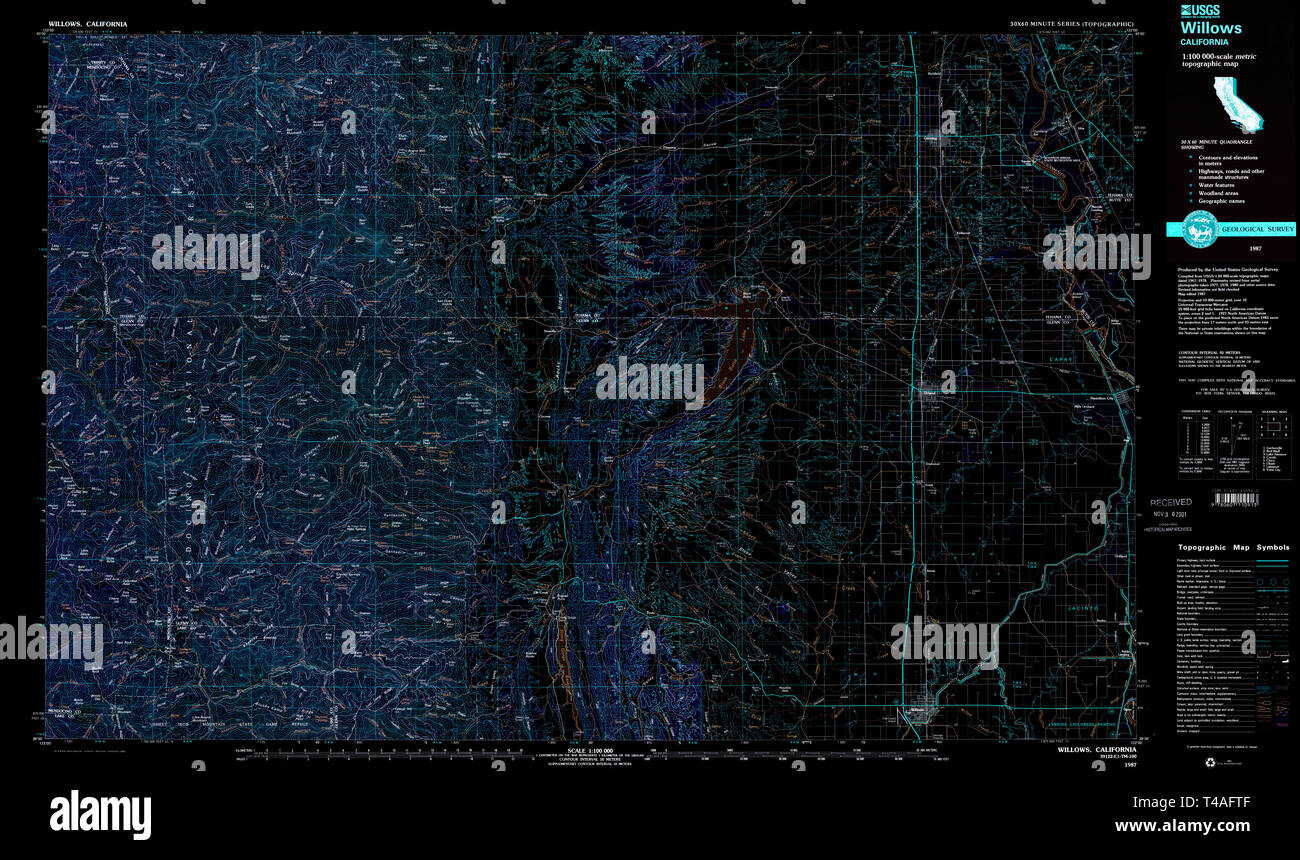 Willows california map hires stock photography and images Alamy