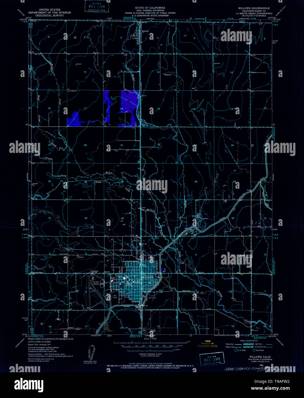 Willows california map hires stock photography and images Alamy
