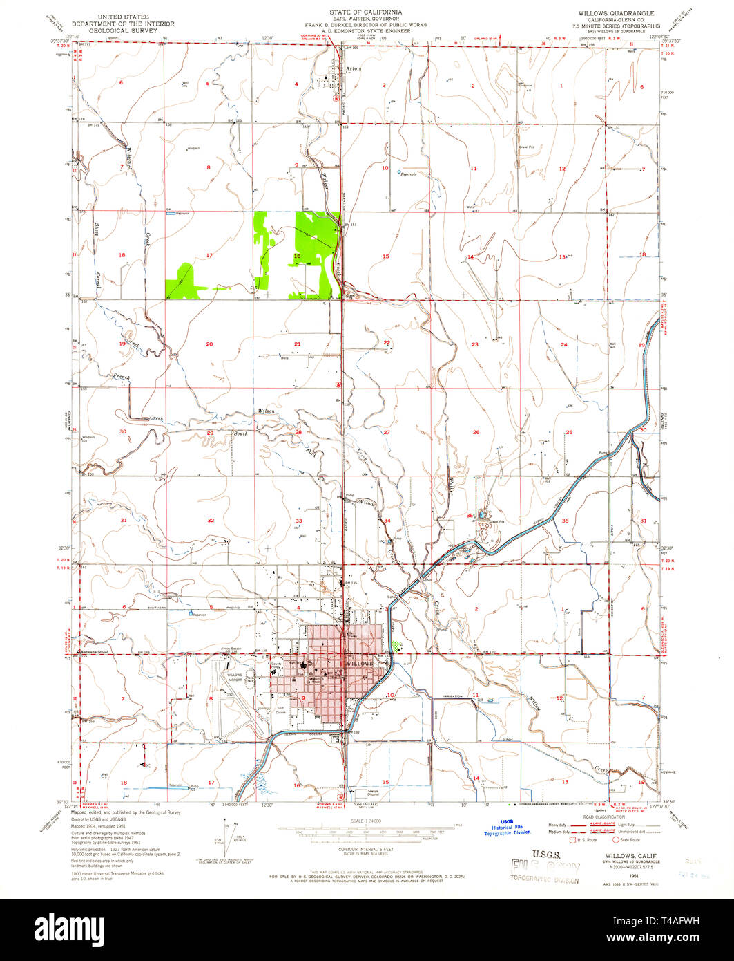 Willows california map hires stock photography and images Alamy